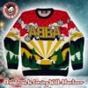 Abba Logo In Brocade Motifs Colorful Pattern Gift For Fans 2025 Personalized Ugly Christmas Sweater