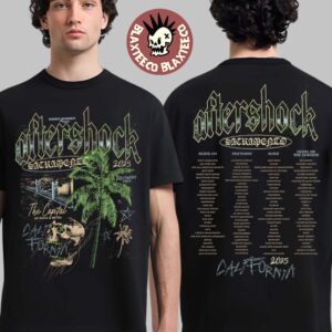 Aftershock Festival 2025 Sacramento California Capital Of Rock With Lineup Back Two Sided T-Shirt