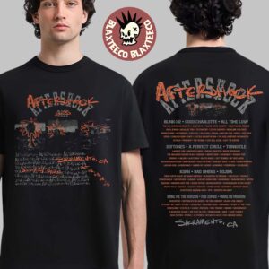 Aftershock Festival 2025 Sacramento California Doodle With Lineup Back Two Sided T-Shirt
