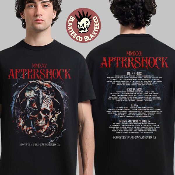 Aftershock Festival 2025 Sacramento California Final Sting With Lineup Back Two Sided T-Shirt