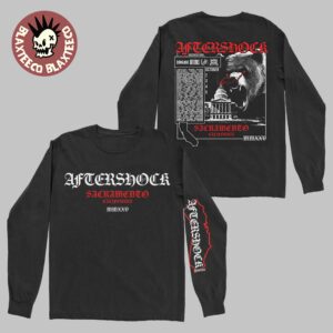 Aftershock Festival 2025 Sacramento California Seeing Red The Bear Long Sleeve Black Tee
