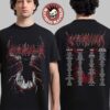 Aftershock Festival 2025 Sacramento California The Upside Down With Lineup Back Two Sided T-Shirt