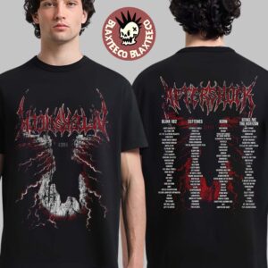 Aftershock Festival 2025 Sacramento California The Upside Down With Lineup Back Two Sided T-Shirt