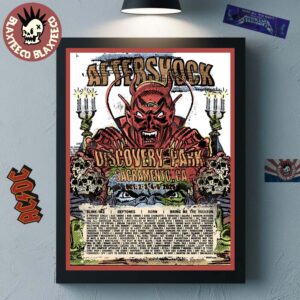 Aftershock Festival 2025 Sacramento California Venue Poster On October 2-3-4-5 2025 The Black Candle Devil Art Standard Home Decor Poster Canvas