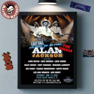 Alan Jackson Last Call One More For The Road The Finale In Nashville Tennessee At Nissan Stadium On June 27 2026 Home Decor Poster Canvas