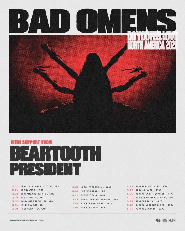 Bad Omens Do You Feel Love North America 2026 Tour City Dates