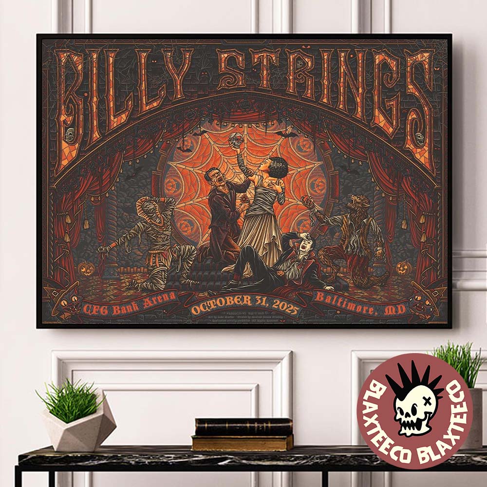 Billy Strings Baltimore Maryland 2025 Night 1 Venue Poster At CFG Bank Arena On October 31 2025 Home Decor Poster Canvas Billy Strings Baltimore Maryland 2025 Night 1 Venue Poster At CFG Bank Arena On October 31 2025 Home Decor Poster Canvas