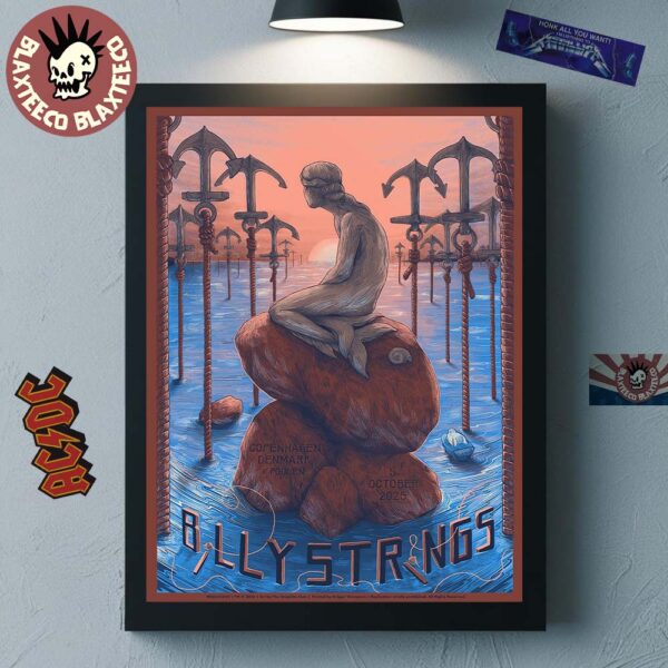 Billy Strings Copenhagen Denmark 2025 Venue poster At Poolen On 5 October 2025 Home Decor Poster Canvas