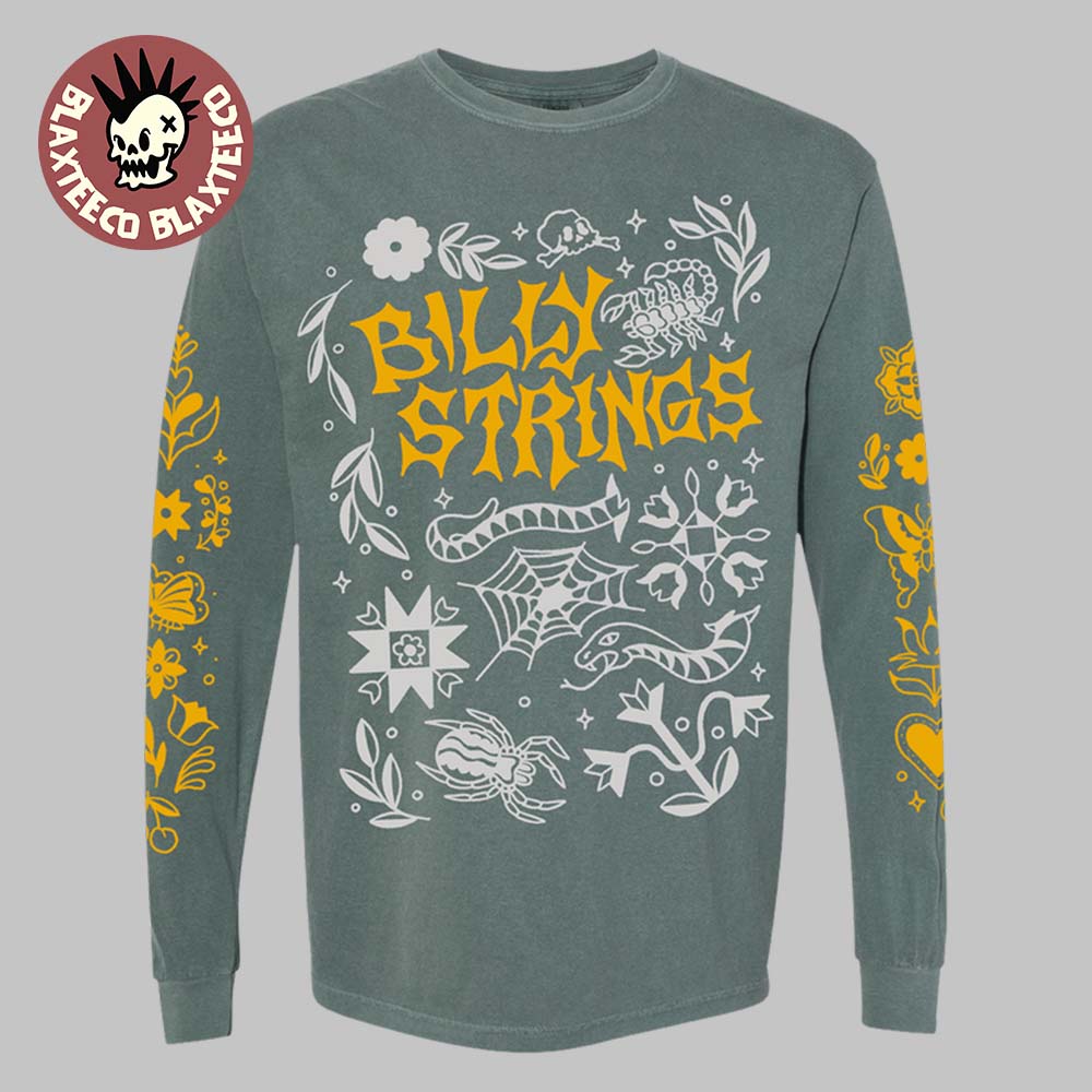 Billy Strings Fall 2025 Tour North American Merch Flash Long Sleeve Tee Billy Strings Fall 2025 Tour North American Merch Flash Long Sleeve Tee