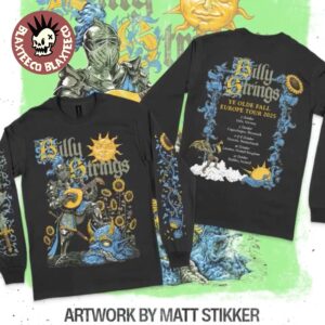 Billy Strings Fall Europe Tour 2025 Merch The Singing Knight Long Sleeve T-Shirt