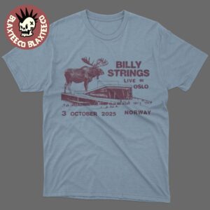 Billy Strings Oslo Norway 2025 Exclusive Tee On October 3 2025 Fall Europe Tour T-Shirt