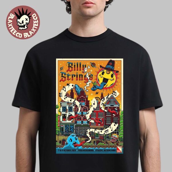 Billy Strings Utrecht Netherlands 2025 Dual Night Poster At Tivolivredenburg On October 7 And 8 2025 Essentials T-Shirt