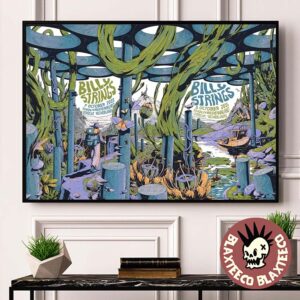 Billy Strings Utrecht Netherlands 2025 Night 1 And 2 Combined Poster At Tivolivredenburg On October 7 And 8 2025 Landscape Poster Canvas