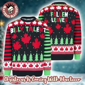 Billy Talent Canadian Rockers Fallen Leaves Holiday 2025 Ugly Christmas Sweater