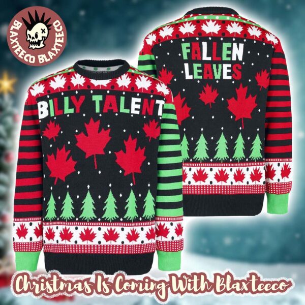 Billy Talent Canadian Rockers Fallen Leaves Holiday 2025 Ugly Christmas Sweater