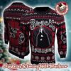 Five Finger Death Punch Afterlife Signature Symbol Knitted Black And Red Holiday Ugly Christmas Sweater