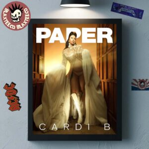 Cardi B Graces The Cover Of Paper Magazine Home Decor Poster Canvas