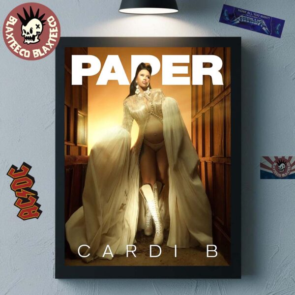 Cardi B Graces The Cover Of Paper Magazine Home Decor Poster Canvas