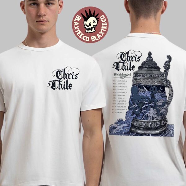 Chris Thile Backtoberfest 2025 Autumnal Bachtopus October 2025 Schedule City Stop Two Sided T-Shirt