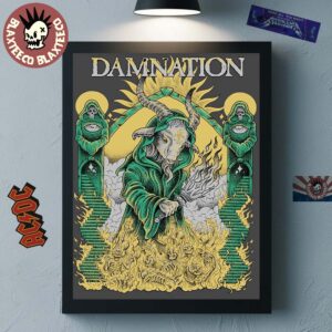 Damnation Festival 2025 Gig Poster In Manchester UK At BEC Arena On November 8 2025 The Devil Goat Art Poster Canvas For Home Decor