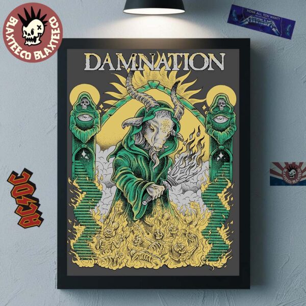 Damnation Festival 2025 Gig Poster In Manchester UK At BEC Arena On November 8 2025 The Devil Goat Art Poster Canvas For Home Decor