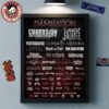Damnation Festival 2025 Offical Lineup Poster In Manchester UK At BEC Arena On November 8 2025 Poster Canvas