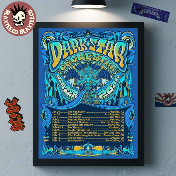 Dark Star Orchestra Winter Tour 2026 Schedule Tour Dates Wall Decor Poster Canvas
