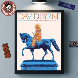 David Byrne Boston Massachusetts 2025 Concert Poster At Live At The Wang Theatre On October 2-4 2025 Wall Decor Poster Canvas