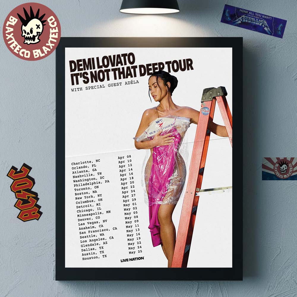 Demi Lovato It's Not That Deep North American 2026 Tour Schedule City Dates Home Decor Poster Canvas Demi Lovato It's Not That Deep North American 2026 Tour Schedule City Dates Home Decor Poster Canvas