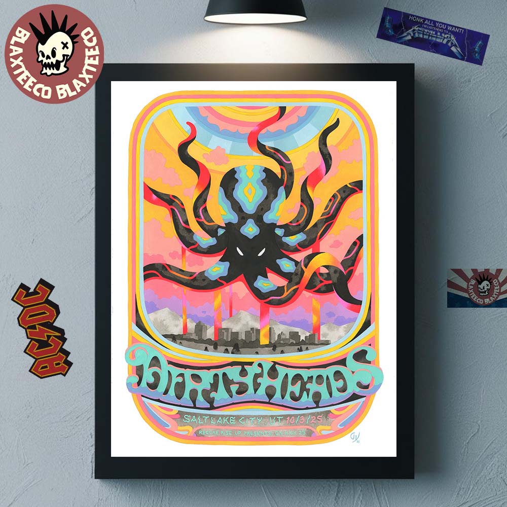Dirty Heads Salt Lake City Utah 2025 Exclusive Poster Reggae Rise Up Presents On High 2025 On October 3 2025 Home Decor Poster Canvas