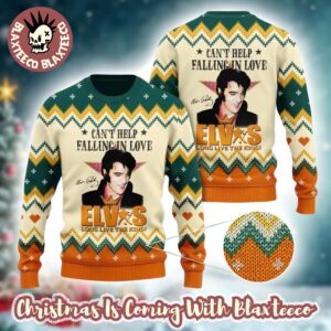 Elvis Presley Blue Christmas Tribute Black Ugly Christmas Sweater