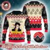 Elvis Presley Graphics Signature Blue Ugly Christmas Sweater