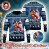 Elvis Presley With His Guitar Photo Knitted Red And White Ugly Christmas Sweater