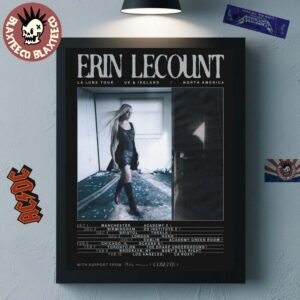 Erin Lecount La Lune Tour 2025 UK And Ireland And North America Schedule Dates Home Decor Poster Canvas