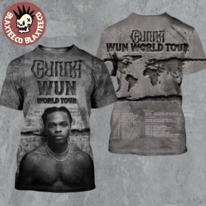 Gunna Wun World Tour 2025 2026 Official Photo Art With Schedule Dates Two Sided All Over Print Shirt