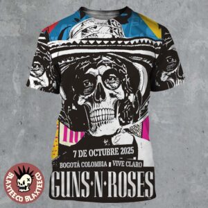 Guns N Roses Bogota Colombia Vive Claro 2025 Gig Poster On October 7 2025 All Over Print Shirt