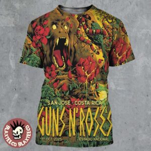 Guns N Roses San Jose Costa Rica 2025 Venue Poster At Estadio Nacional On 1 October 2025 Latin America Tour Leg All Over Print Shirt