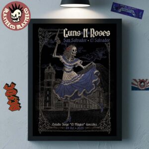 Guns N Roses San Salvador El Salvador 2025 Event Poster At Estadio Jorge El Magico Gozalez On October 4 2025 Home Decor Poster Canvas