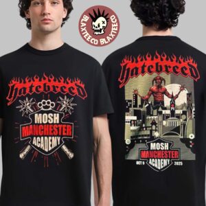 Hatebreed Manchester UK 2025 Event Merch Tee Mosh Manchester Academy On October 9 2025 Two Sided T-Shirt