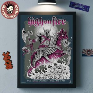 High On Fire Damnation Festival 2025 Event Poster In Manchester UK At BEC Arena On November 8 2025 Home Decor Poster Canvas