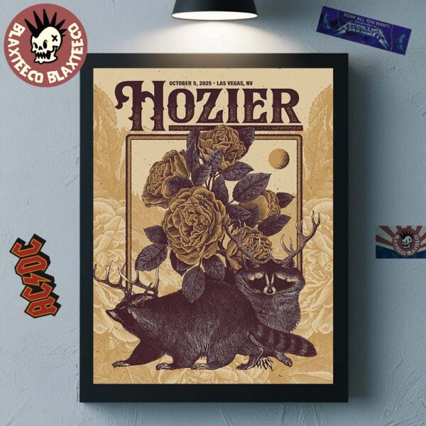 Hozier Las Vegas Nevada 2025 Event Show Poster At T-Mobile Arena On October 5 2025 Unreal Unearth Tour 2025 Home Decor Poster Canvas