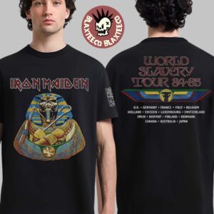 Iron Maiden 50th Anniversary World Slavery Tour 85 85 Powerslave Pharaoh Eddie T-Shirt