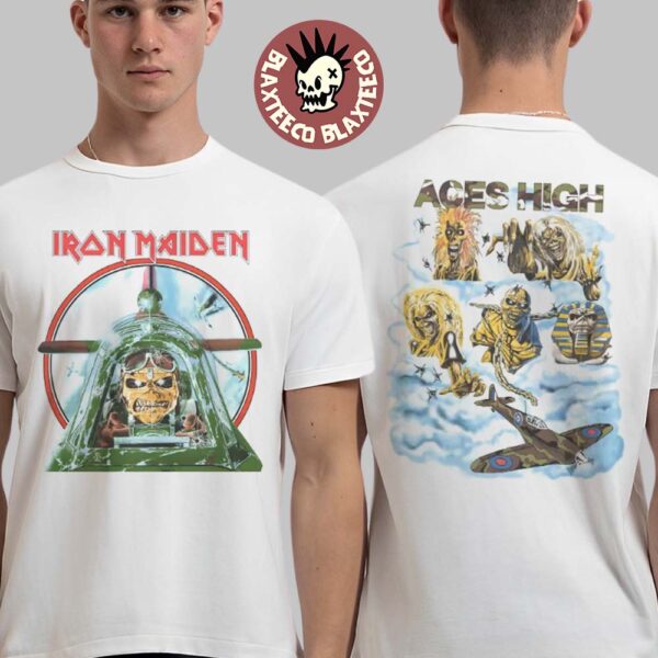 Iron Maiden Aces High Live After Death 40th Anniversary Variant Eddie Two Sided T-Shirt