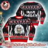 Iron Maiden The Book Of Souls Mayan Eddie Reindeer Snowflakes Pattern Xmas Gift For Fans Ugly Christmas Sweater