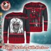 Iron Maiden The Number Of The Beast Eddie Skull Pattern Holiday Knitted Black Ugly Christmas Sweater