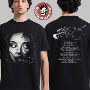 JADE That’s Showbiz Baby The Tour 2025 UK And Ireland Merch Jade Face Date Back Two Sided T-Shirt