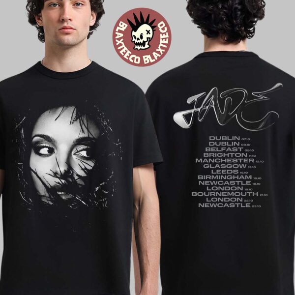 JADE That’s Showbiz Baby The Tour 2025 UK And Ireland Merch Jade Face Date Back Two Sided T-Shirt