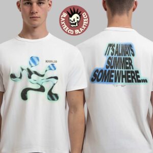Khalid After The Sun Goes Down Merch It Is Always Summer Somewhere Two Sided White T-Shirt