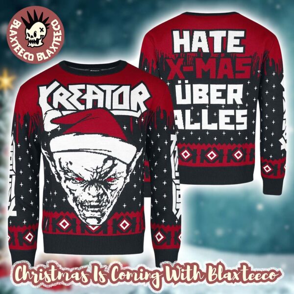 Kreator Hate Xmas Uber Alles Bravado Holiday Christmas Sweater Jumper