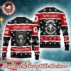Rush Band X Jack Skelington Santa Clause Playing Electric Guitar For Fans Ugly Christmas Sweater
